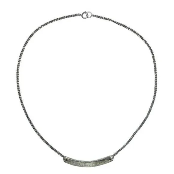 Celine Old Necklace Choker 1945 Macadam Accessories Small Logo Plate Star Ring - Picture 4 of 8